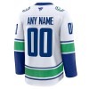 Maillot de Hockey Vancouver Canucks Personnaliser Fanatics Premium 2024-25 Blanc Extérieur - Homme